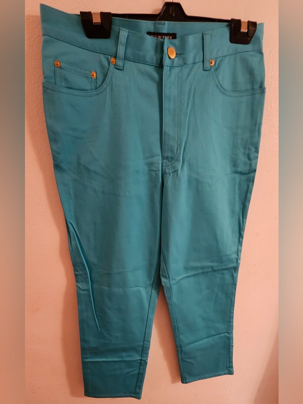 New York & Company Teal Skinny Jeans